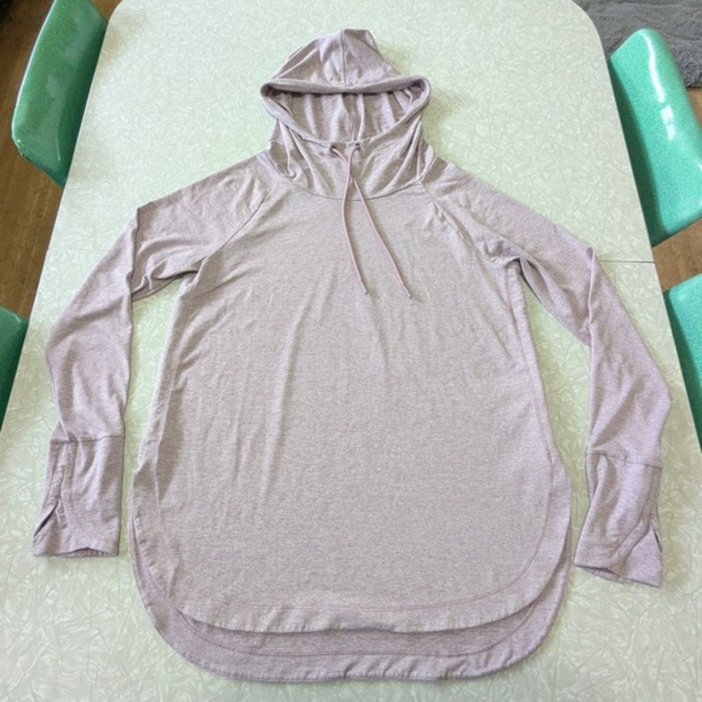 Athleta Uptempo Women's M Lightweight Hoodie Shirt Lavender Purple Heathered